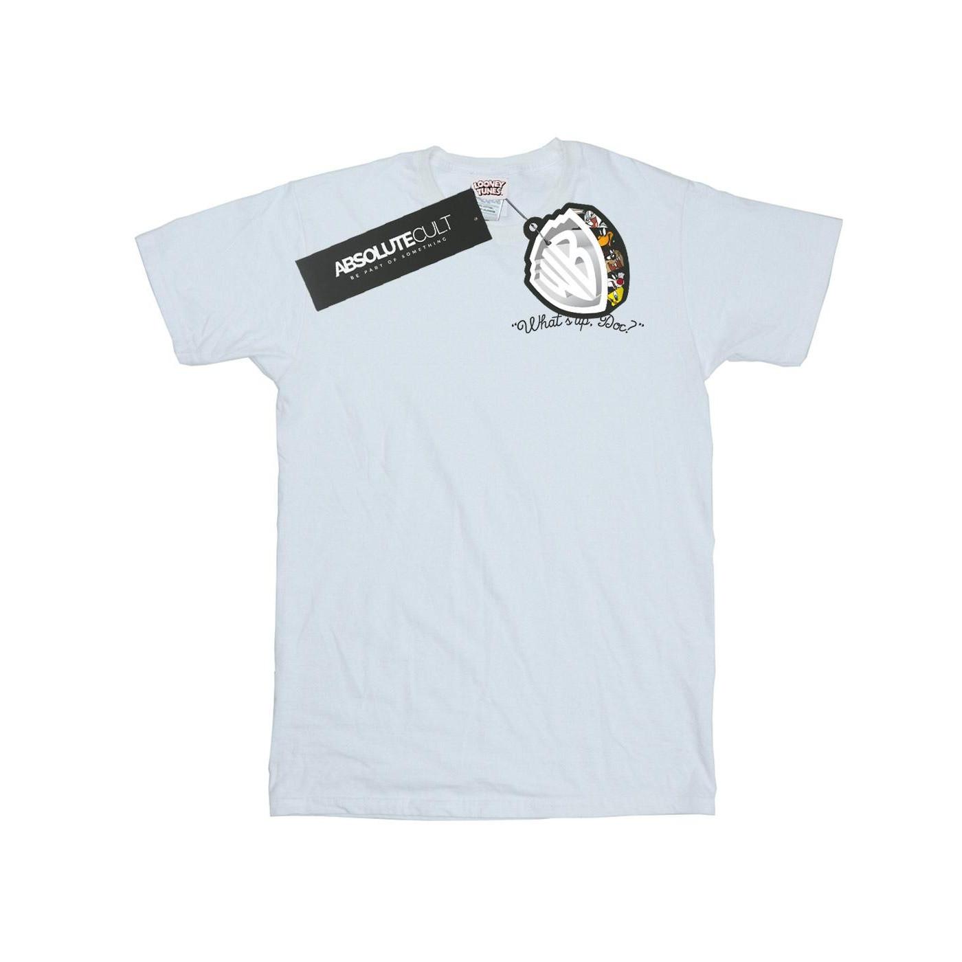 Image of What's Up Doc Breast Print Tshirt Herren Weiss 3XL