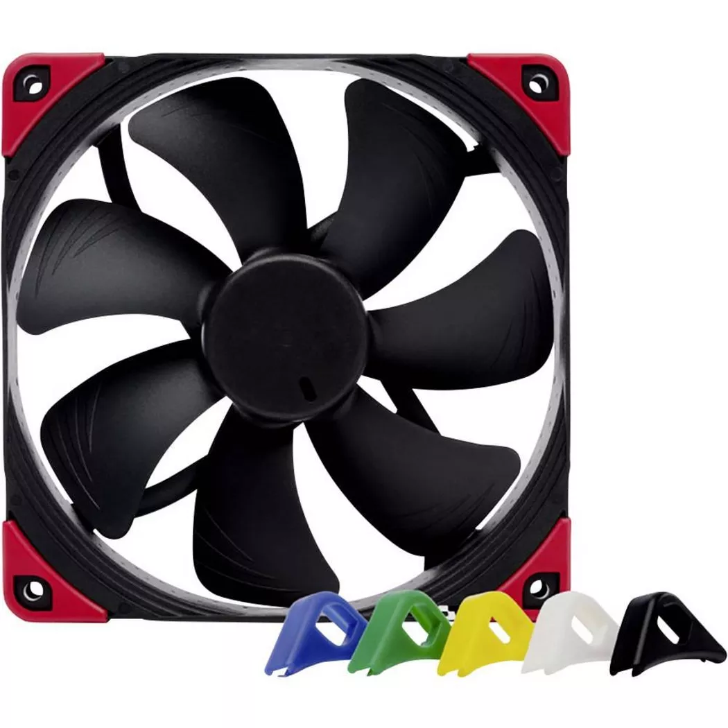 Noctua - NF-A14 PWM chromax.black.swap PC-Gehäuse-Lüfter (B x H x T) 140 x 140 x 25 mm, Multicolor, 120X120X25M