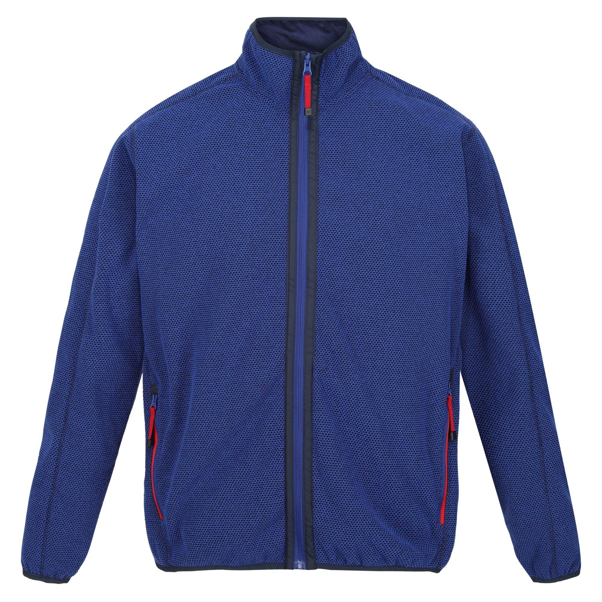 Image of Kinwood Fleecejacke Durchgehender Reißverschluss Herren Blau XXL
