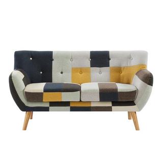 Vente-unique Sofa 2-Sitzer - Patchwork - Mehrfarbig - SERTI II  