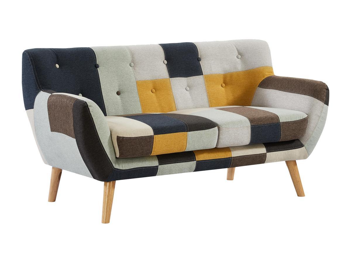 Vente-unique Sofa 2-Sitzer - Patchwork - Mehrfarbig - SERTI II  