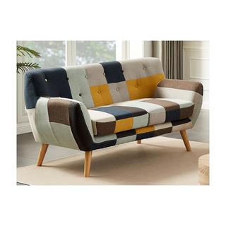 Vente-unique Sofa 2-Sitzer - Patchwork - Mehrfarbig - SERTI II  