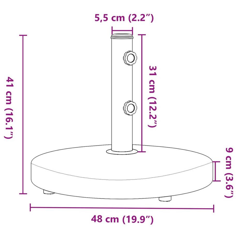 VidaXL base per ombrellone Cemento  