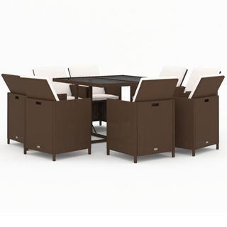 VidaXL set da pranzo per giardino Polirattan  