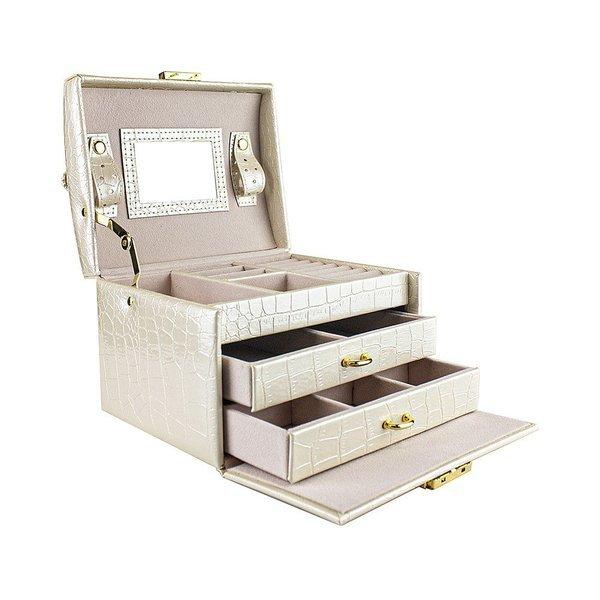 eStore  Portagioie, Motivo Coccodrillo - Beige 