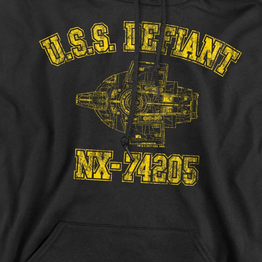 Star Trek Defiant Athletic Felpa con Cappuccio  