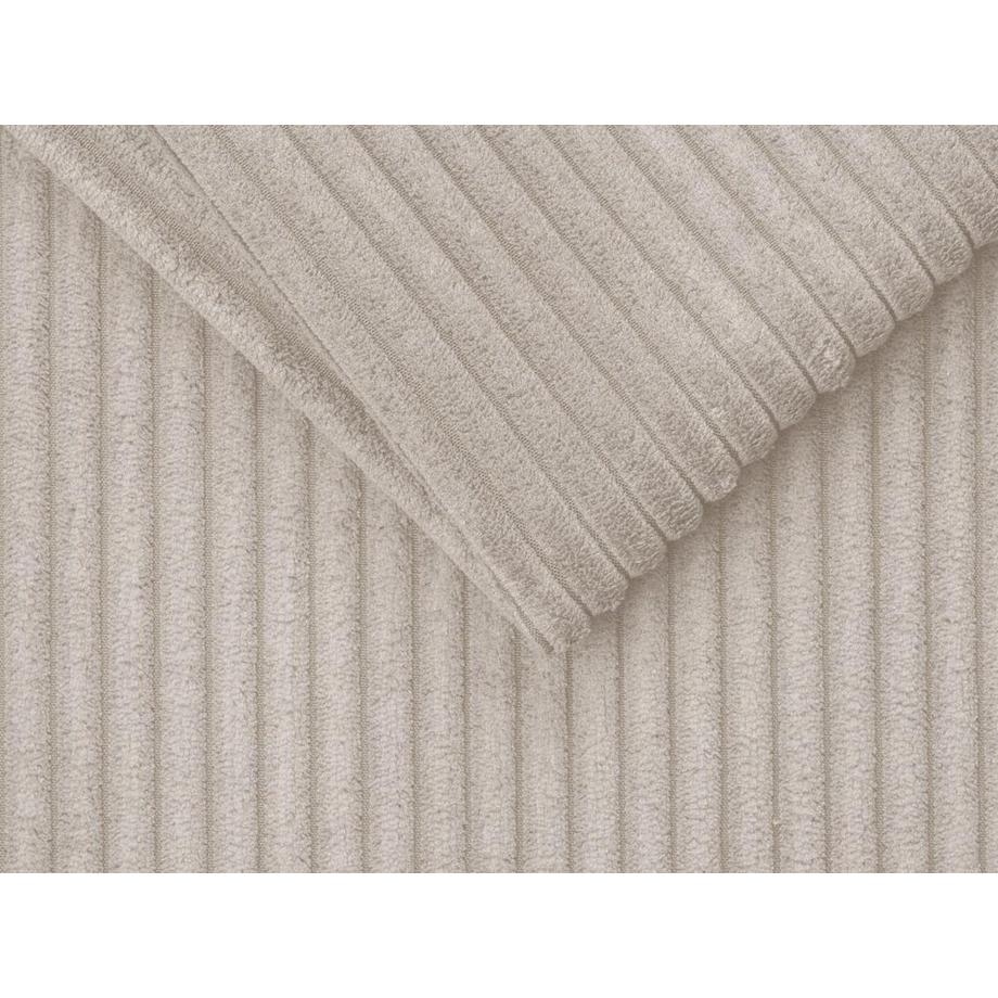 Vente-unique Canapé 3 places convertible express en velours côtelé beige - Couchage 140 cm - Matelas 14 cm - VIZIR  