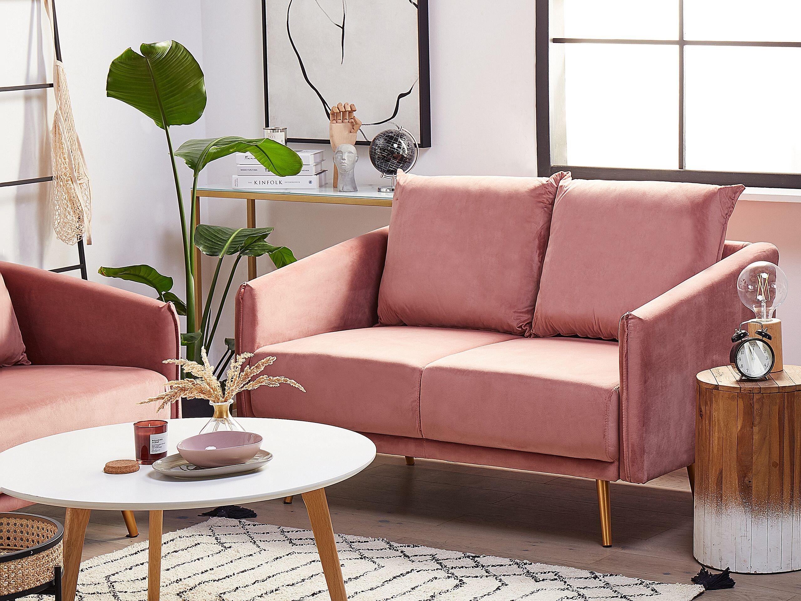 Beliani 2 Sitzer Sofa aus Samtstoff Modern MAURA  