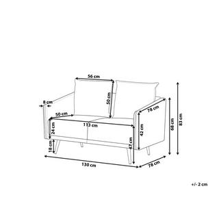 Beliani 2 Sitzer Sofa aus Samtstoff Modern MAURA  