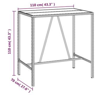 VidaXL Gartenbar set poly-rattan  