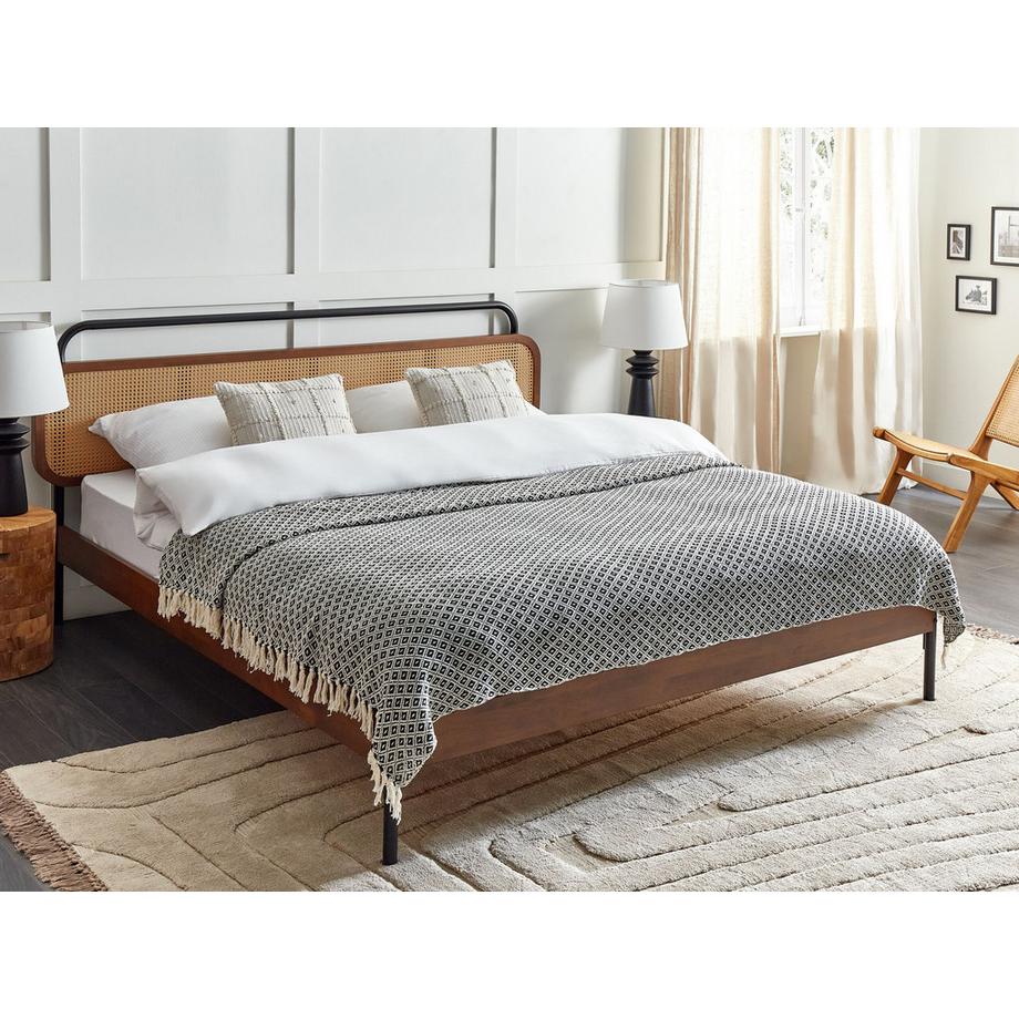 Beliani CHYAMA Klassische Baumwoll Kuscheldecke  