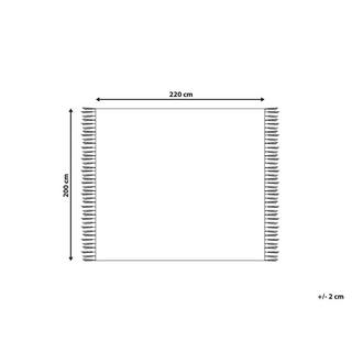 Beliani CHYAMA Couverture en Coton Classique  