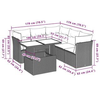 VidaXL Garten sofagarnitur poly-rattan  