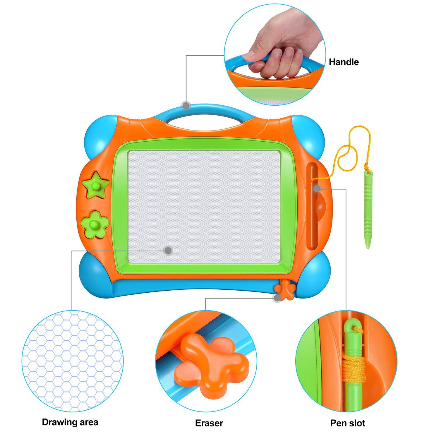 Activity-board  Magnetische Zeichentafel für Kinder, Kleinkinder, bunt, Reisegröße, löschbarer Skizzenblock, Spielzeug zum Schreiben, Zeichnen und Lernen 