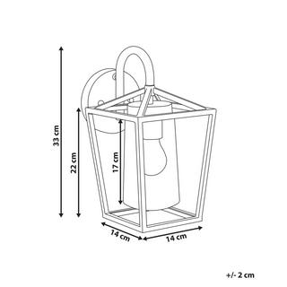 Beliani Wandleuchte für den Aussenbereich aus Glas Modern ORDIE  