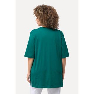 Ulla Popken  T-shirt dalle linee morbide con scollo a V e mezze maniche 