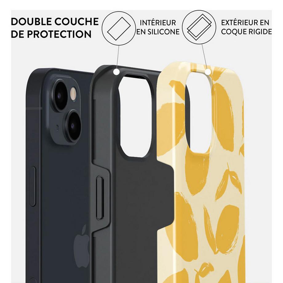 Burga  Custodia per iPhone 15 MagSafe Tough Lemon Tart 