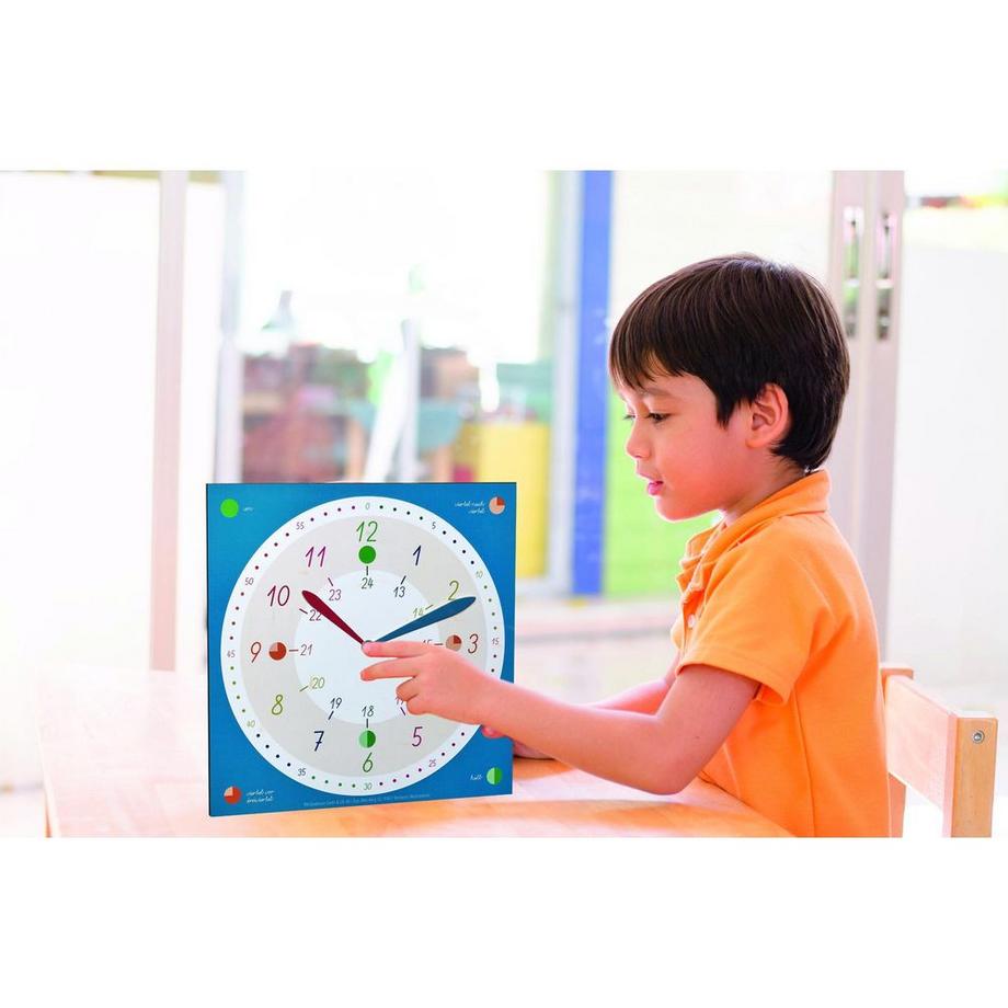 TFA Dostmann Kinder-Wanduhr mit Lernuhr TICK & TACK  