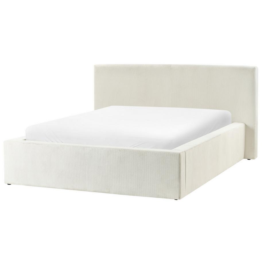 Beliani Lit ottoman en Velours côtelé  LILLEBONNE  