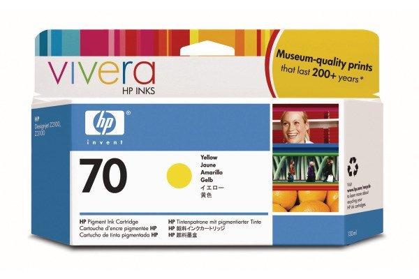 Hewlett-Packard  HP Tintenpatrone 70 yellow C9454A DesignJet Z2100/3100 130ml 