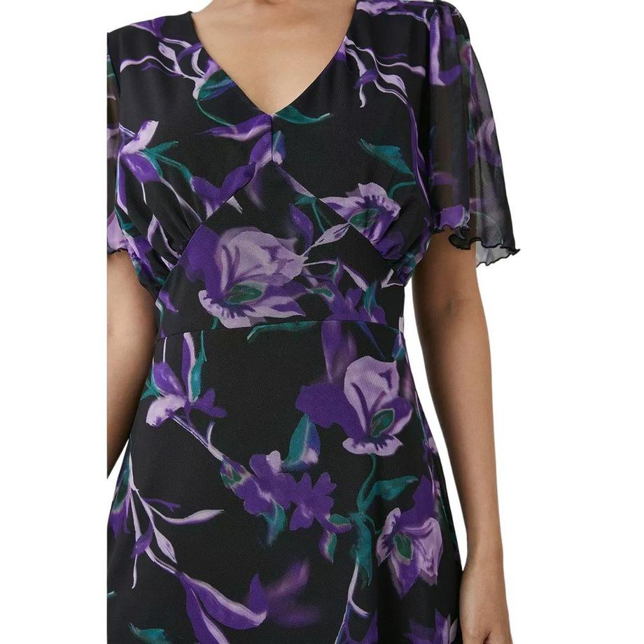 Principles Robe mi-longue à imprimé floral et feuilles  