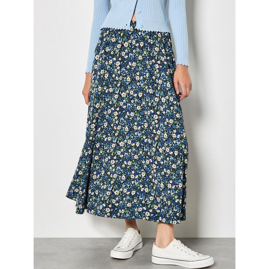 APRICOT A-Linien Midaxi Rock mit Blumenmuster  
