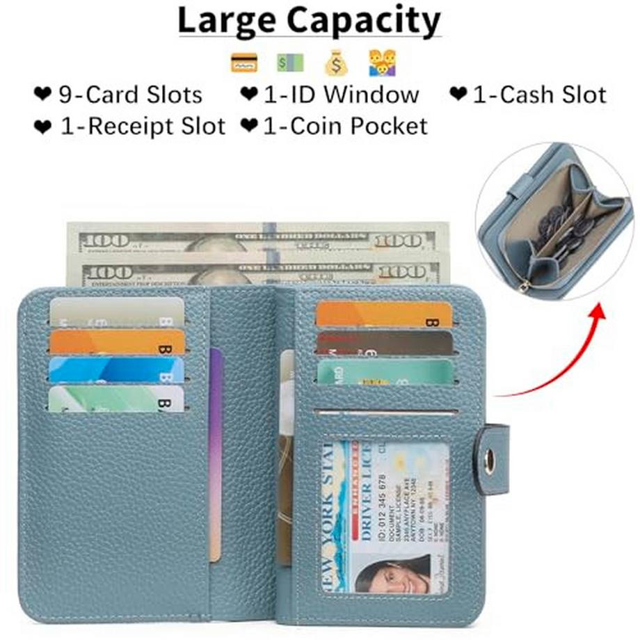 Only-bags.store Reißverschluss Portemonnaie mit Münzfach und RFID Schutz  