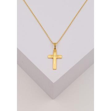 Pendentif croix or jaune 750, 25x12mm