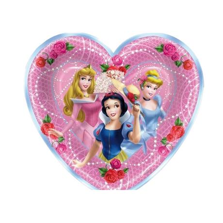 Disney PRINCESS Herz PartyTeller, Papier 8erPack  