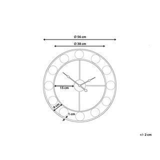 Beliani Wanduhr aus Eisen Retro REIDEN  