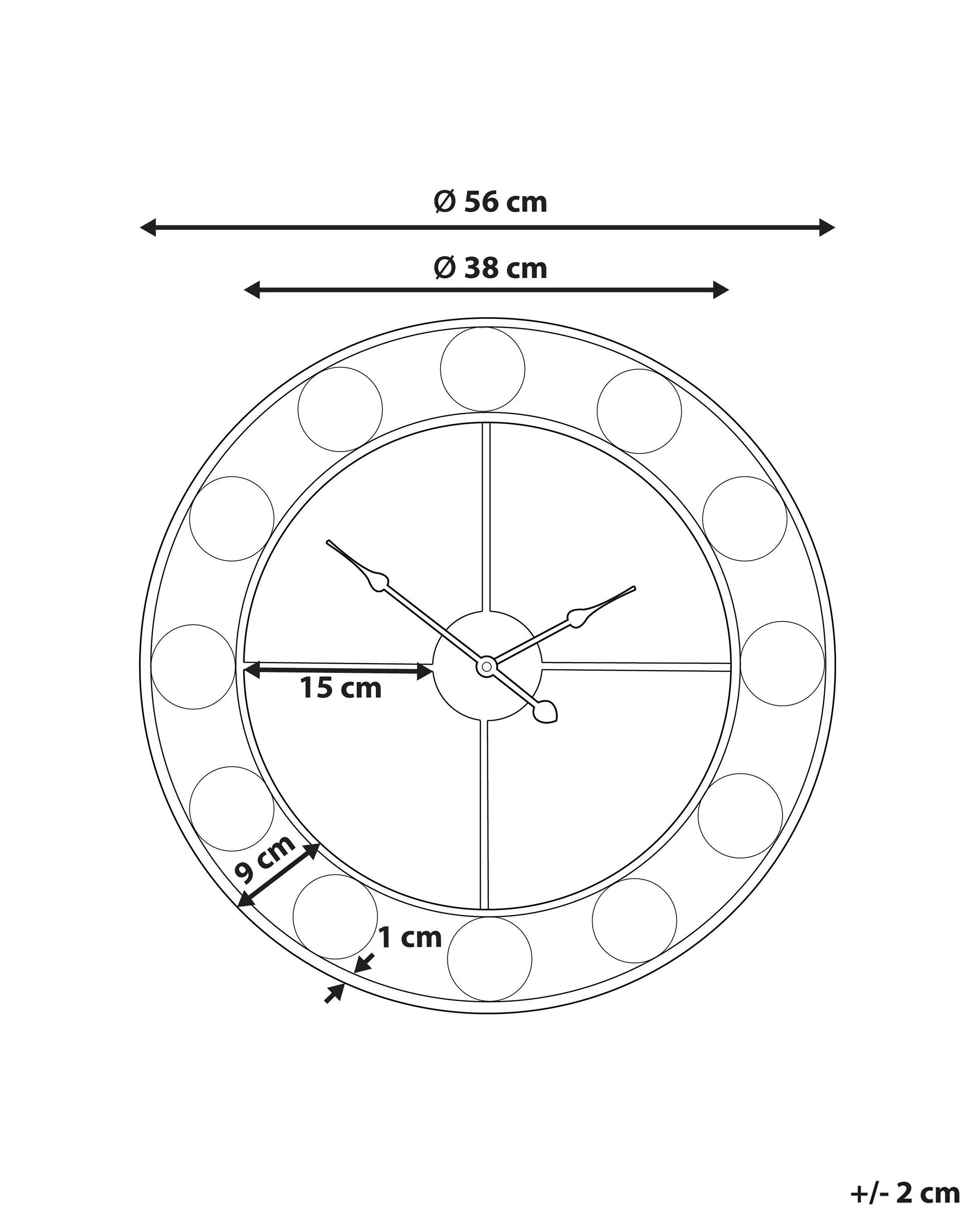 Beliani Orologio da parete en Ferro Retrò REIDEN  