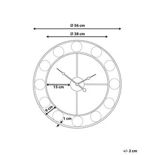 Beliani Orologio da parete en Ferro Retrò REIDEN  