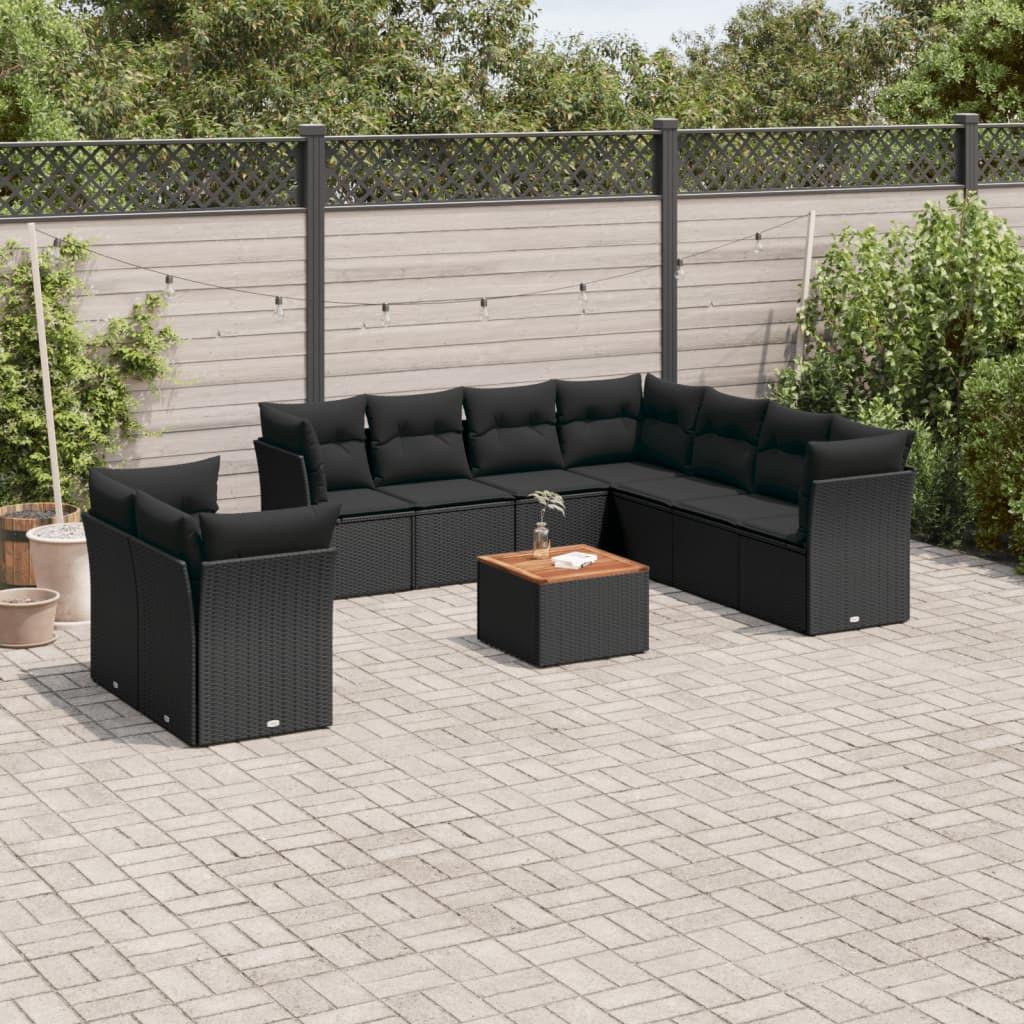 VidaXL set divano da giardino Polirattan  