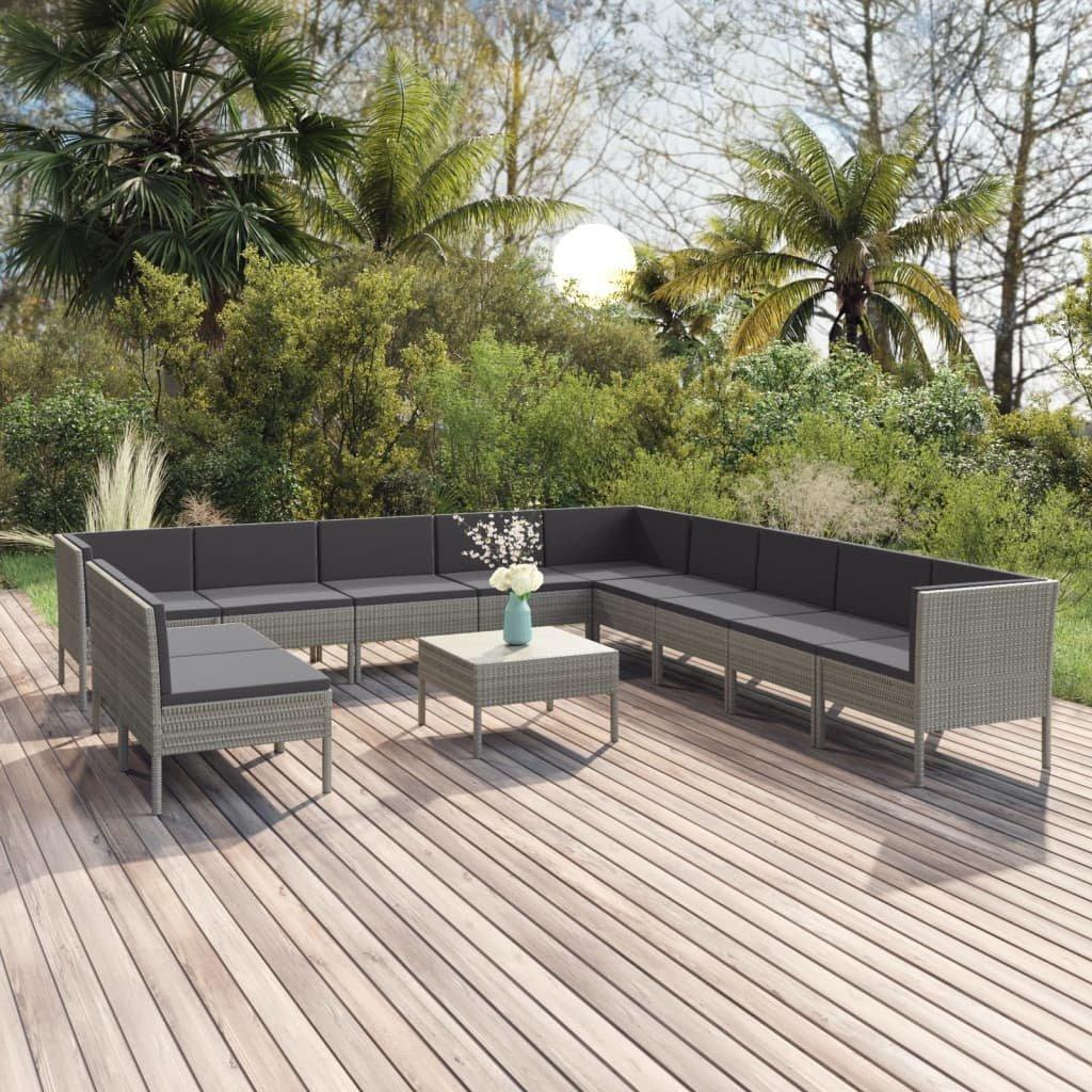 VidaXL Salon de jardin rotin synthétique  