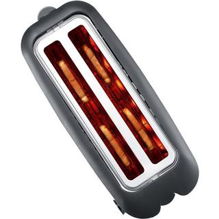 SEVERIN AT  Tostapane lungo doppio Con griglia scaldabriosche integrata Acciaio inox (spazzolato), Nero  