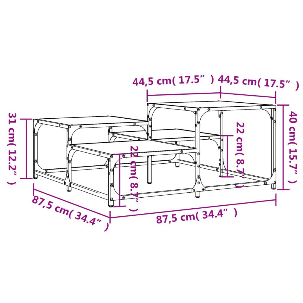 VidaXL tavolino da salotto Legno multistrato  