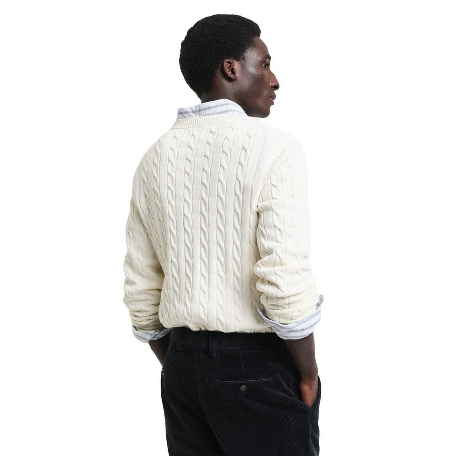 GANT Kabel C-Neck Strickpullover Bequem sitzend  