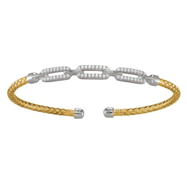 Charles Garnier  Zweifarbiges Silberarmband 