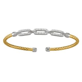 Charles Garnier  Zweifarbiges Silberarmband 