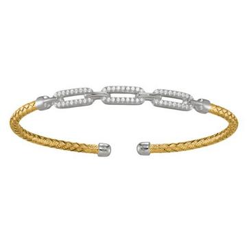 Zweifarbiges Silberarmband