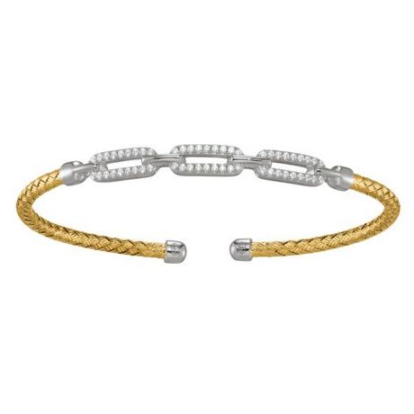 Charles Garnier  Zweifarbiges Silberarmband 