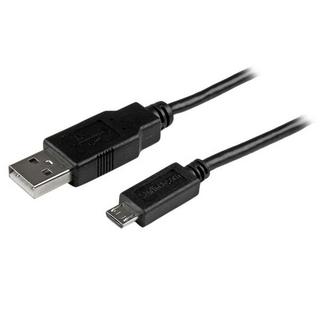 STARTECH.COM  Câble de charge / synchronisation mobile USB A vers Micro B slim de 15 cm pour smartphone et tablette - M/M - Noir 