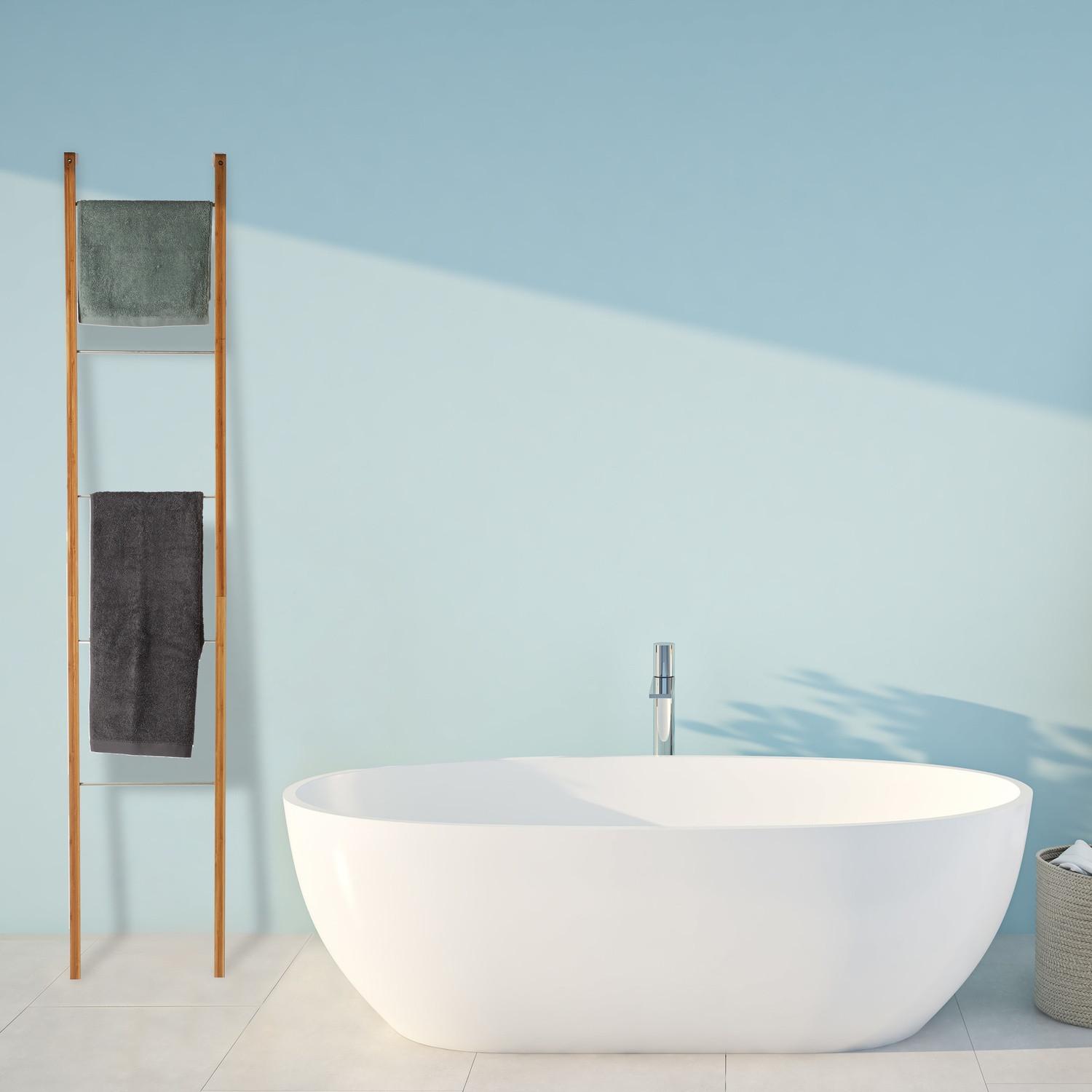 B2X Leiterregal Handtuchhalter Bambus  