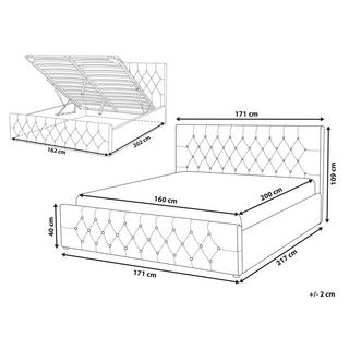 Beliani Bett mit Lattenrost aus Samtstoff Modern AMIENS  