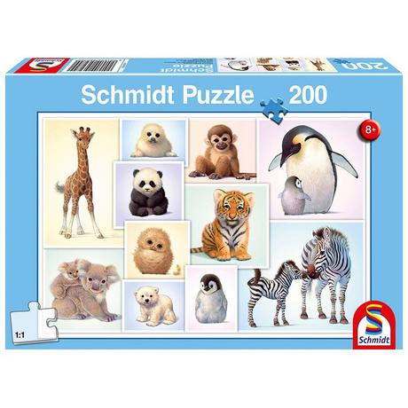 Schmidt  Puzzle Tierkinder der Wildnis (200Teile) 