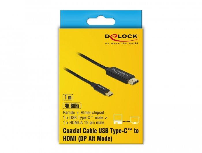 DeLock  DeLOCK 84904 Videokabel-Adapter 1 m USB Typ-C HDMI Schwarz 