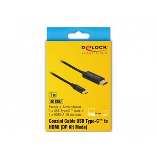 DeLock  DeLOCK 84904 Videokabel-Adapter 1 m USB Typ-C HDMI Schwarz 