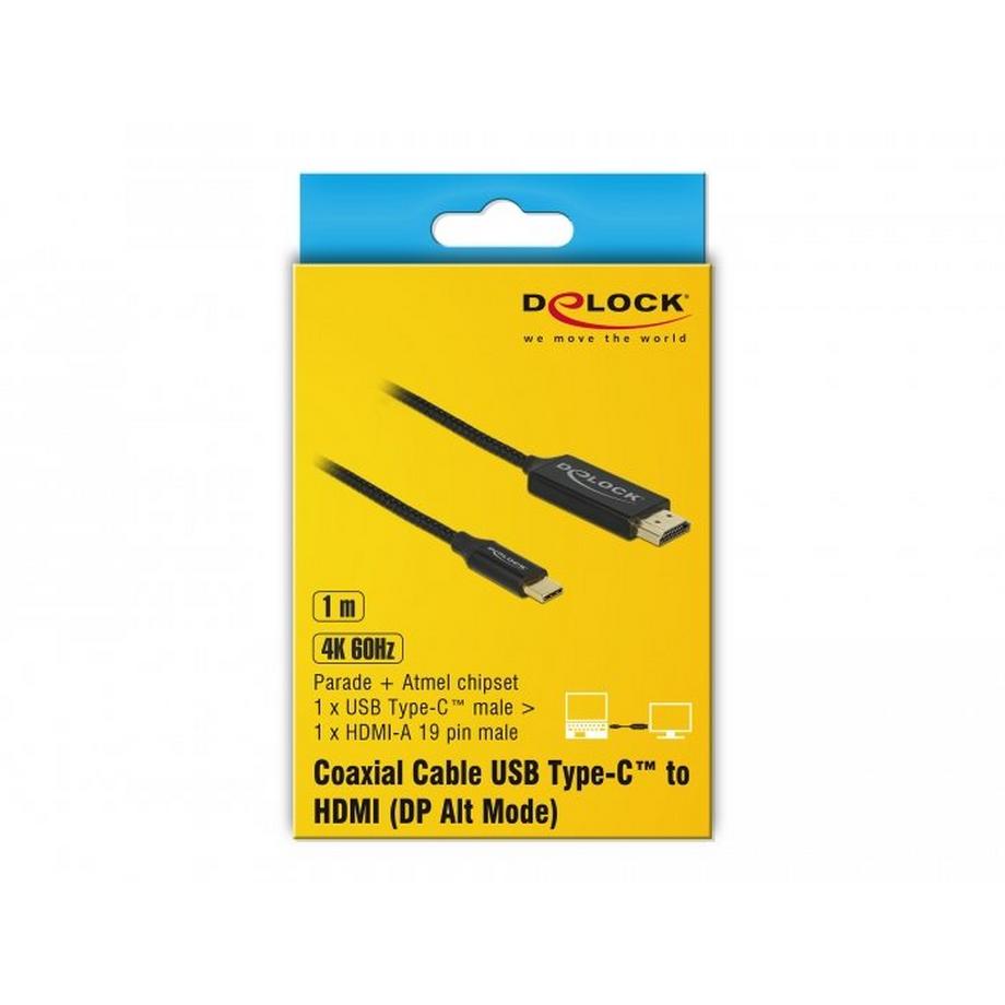 DeLock  Câble  USB Type-C - Câble coaxial HDMI 