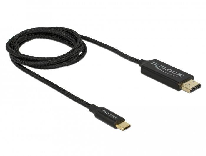 DeLock  DeLOCK 84904 Videokabel-Adapter 1 m USB Typ-C HDMI Schwarz 