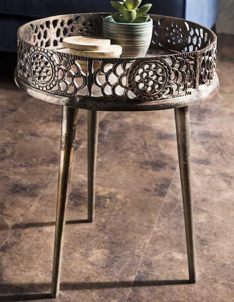 mutoni home Table d'appoint Zoe 2 ronde 40x40  